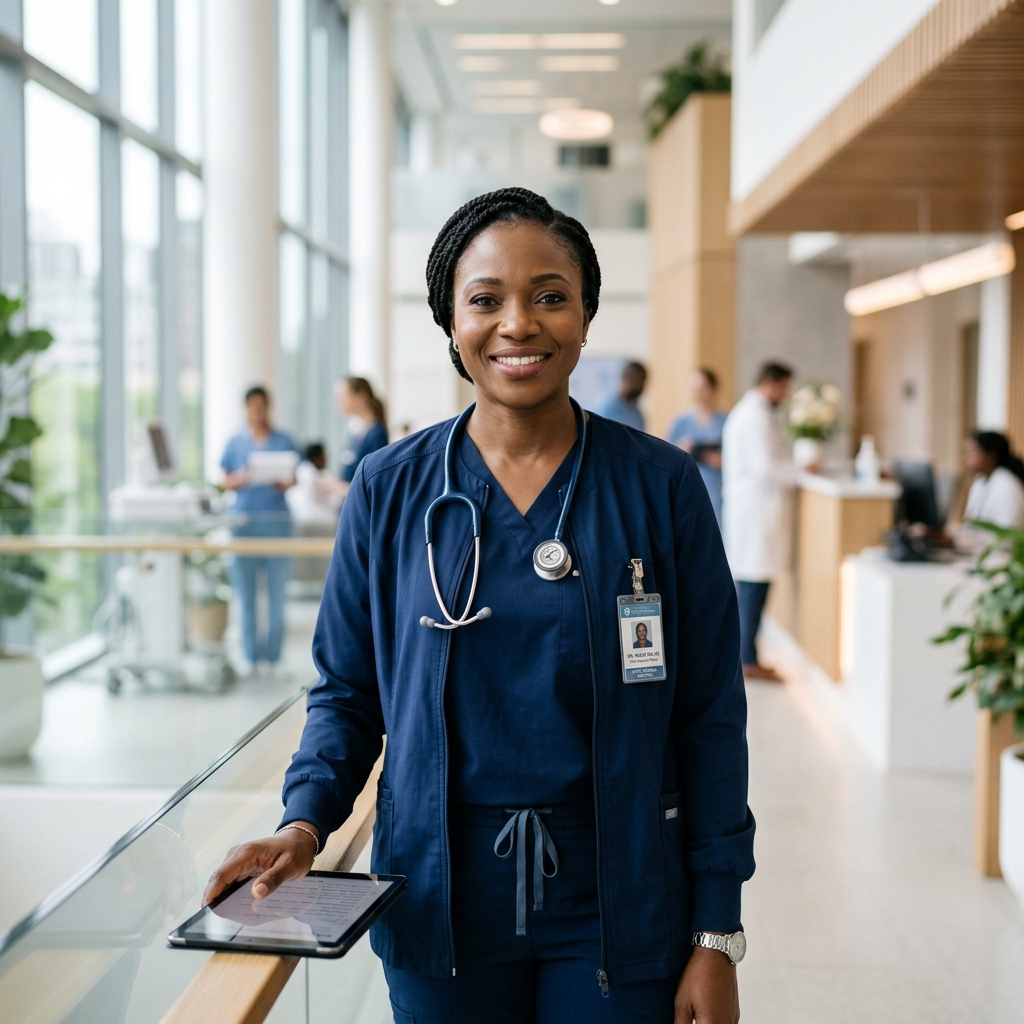 Portrait of Dr. Ngozi Bello, Chief Medical Officer